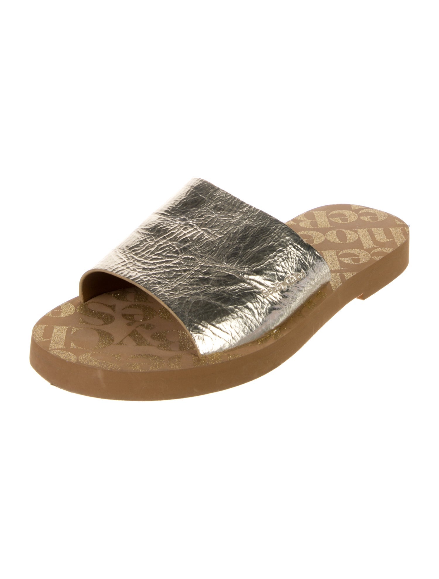 See by Chloé Patent Leather Slides